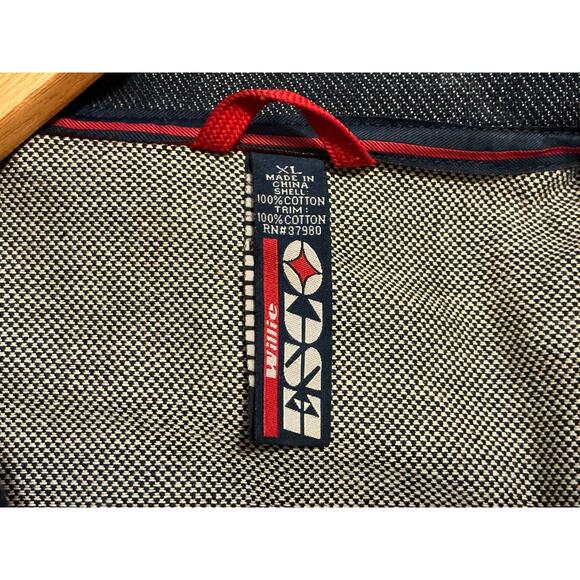 Willie Esco Denim blue heavy button down coat size XL - Picture 12 of 16